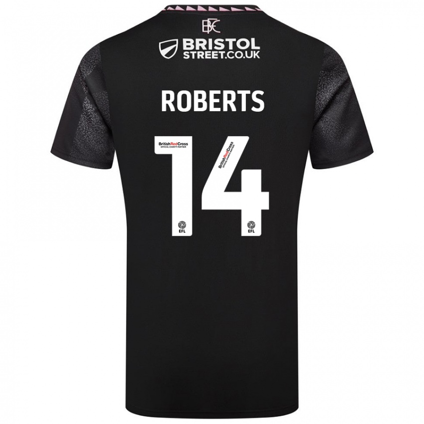 Enfant Maillot Connor Roberts #14 Noir Tenues Extérieur 2024/25 T-Shirt Suisse