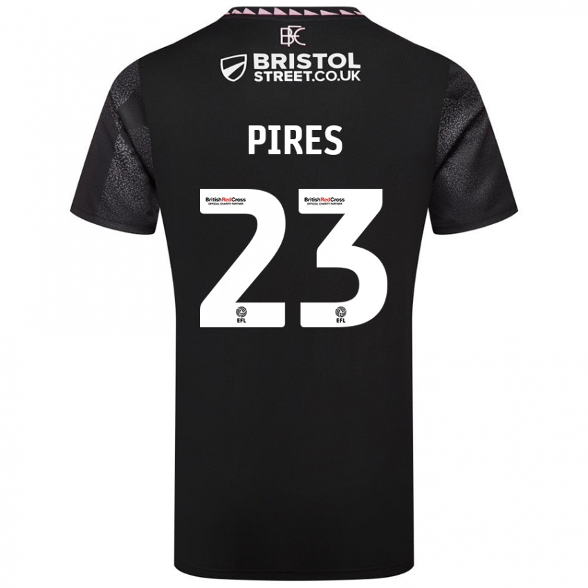 Kinder Lucas Pires #23 Schwarz Auswärtstrikot Trikot 2024/25 T-Shirt Schweiz