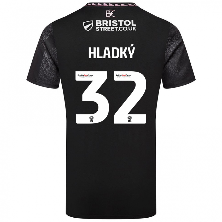 Kinder Vaclav Hladky #32 Schwarz Auswärtstrikot Trikot 2024/25 T-Shirt Schweiz