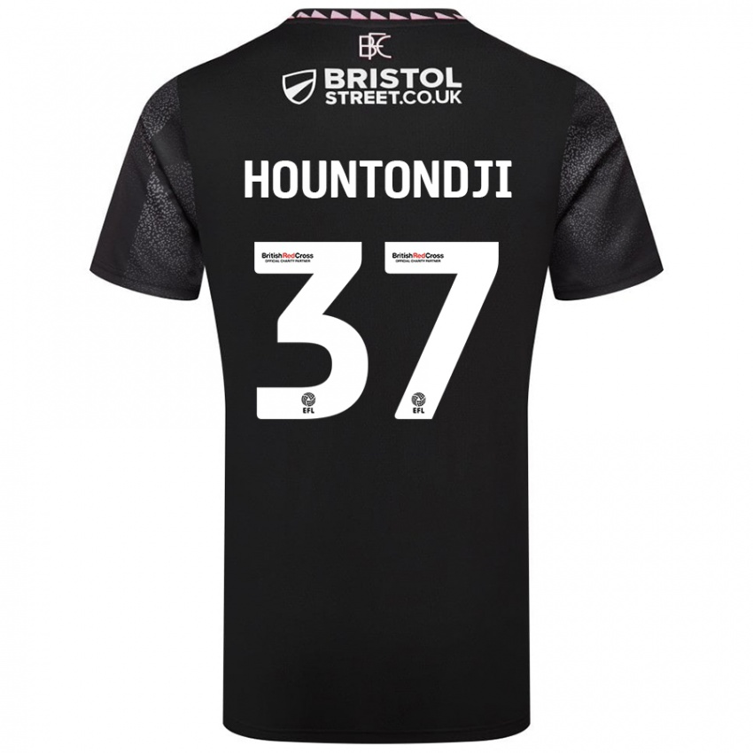 Kinder Andreas Hountondji #37 Schwarz Auswärtstrikot Trikot 2024/25 T-Shirt Schweiz