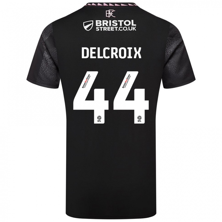 Kinder Hannes Delcroix #44 Schwarz Auswärtstrikot Trikot 2024/25 T-Shirt Schweiz