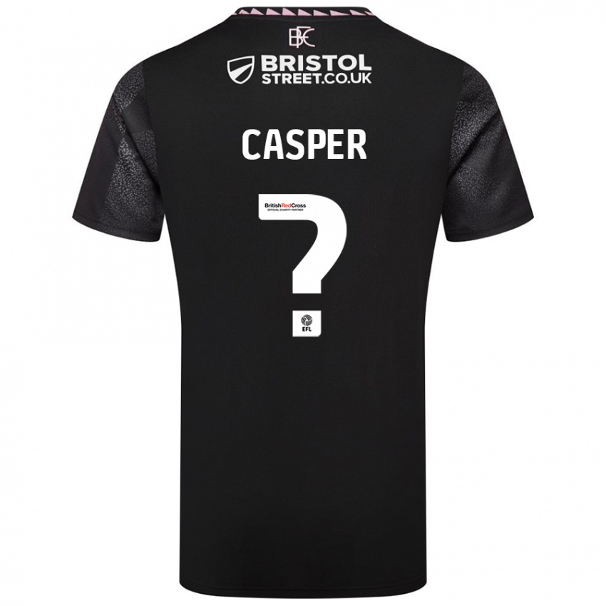 Kinder Charlie Casper #0 Schwarz Auswärtstrikot Trikot 2024/25 T-Shirt Schweiz