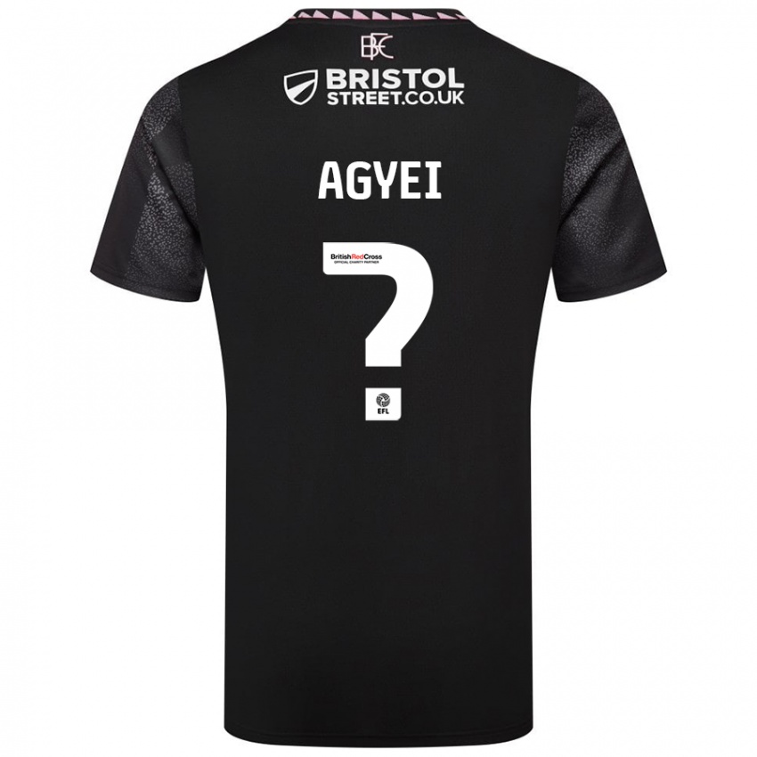 Kinder Enock Agyei #0 Schwarz Auswärtstrikot Trikot 2024/25 T-Shirt Schweiz