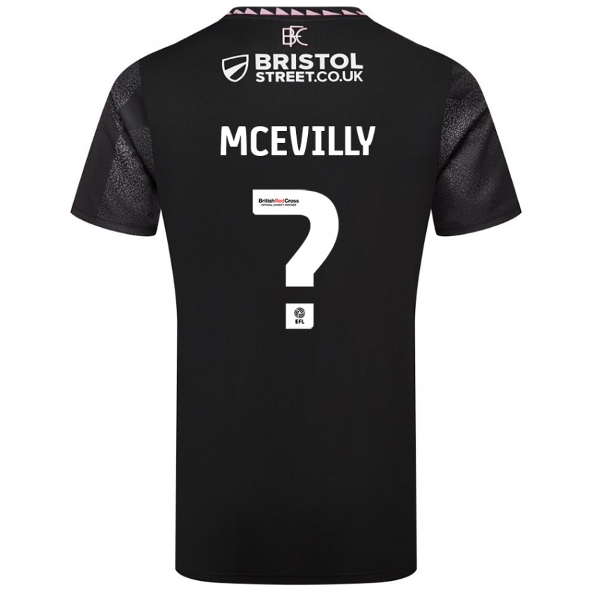 Kinder Jack Mcevilly #0 Schwarz Auswärtstrikot Trikot 2024/25 T-Shirt Schweiz