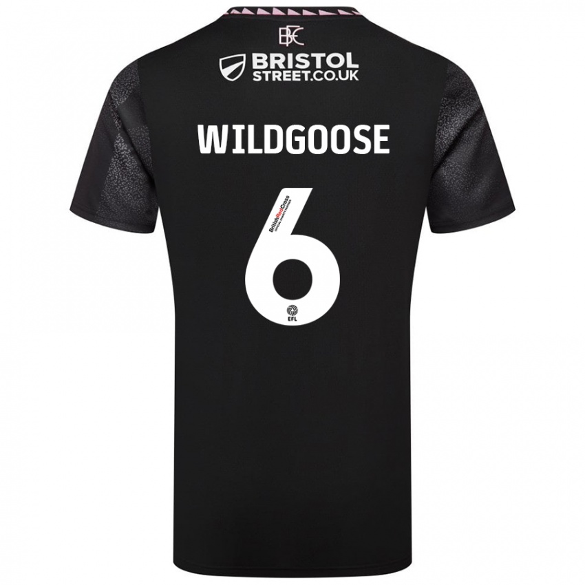 Kinder Mikayla Wildgoose #6 Schwarz Auswärtstrikot Trikot 2024/25 T-Shirt Schweiz