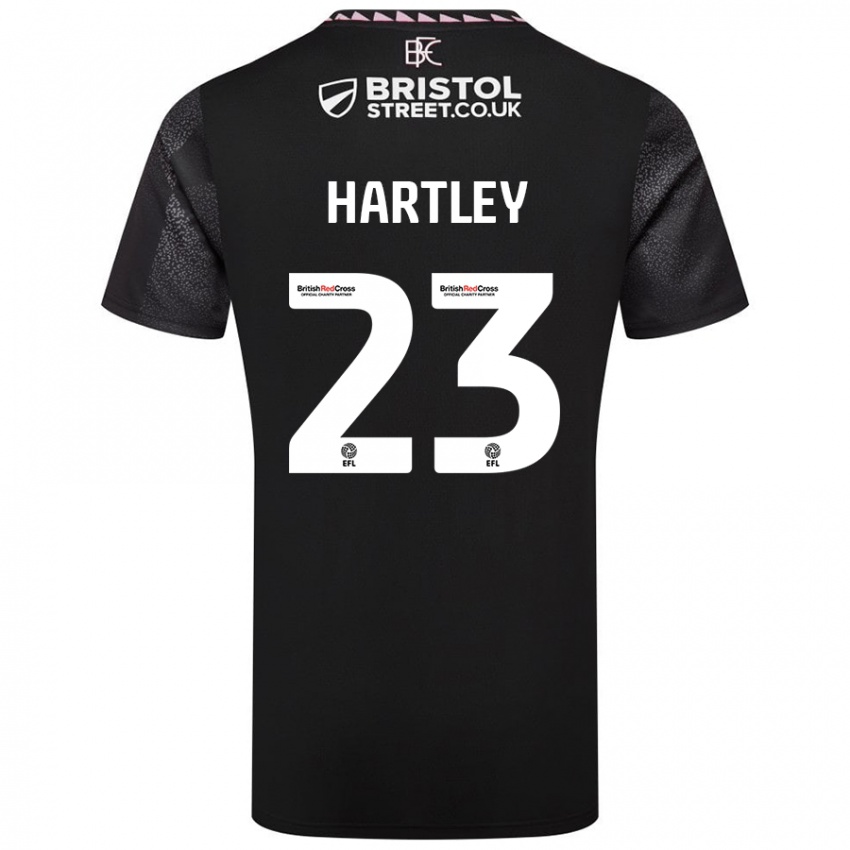 Kinder Naomi Hartley #23 Schwarz Auswärtstrikot Trikot 2024/25 T-Shirt Schweiz