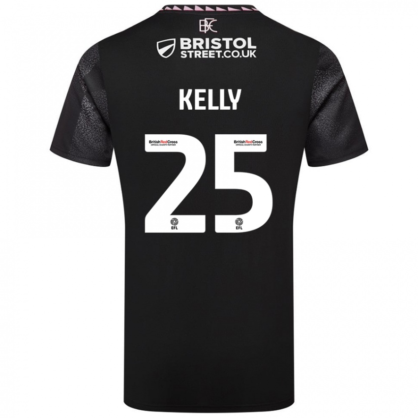 Kinder Aimee Kelly #25 Schwarz Auswärtstrikot Trikot 2024/25 T-Shirt Schweiz