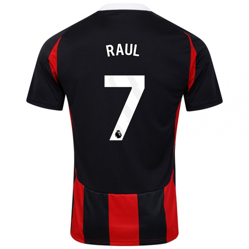 Kinder Raúl Jiménez #7 Schwarz Rot Auswärtstrikot Trikot 2024/25 T-Shirt Schweiz