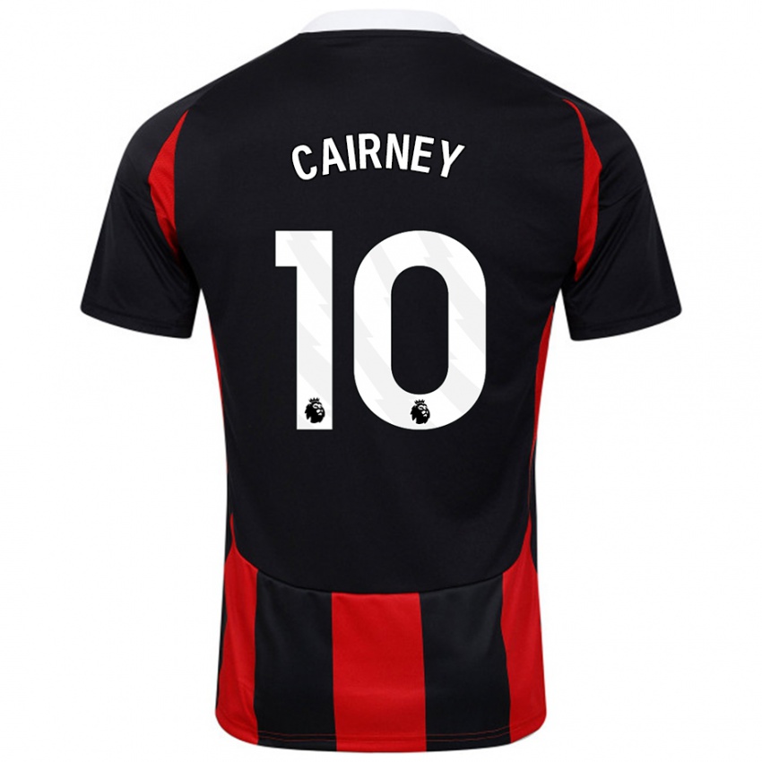 Kinder Tom Cairney #10 Schwarz Rot Auswärtstrikot Trikot 2024/25 T-Shirt Schweiz