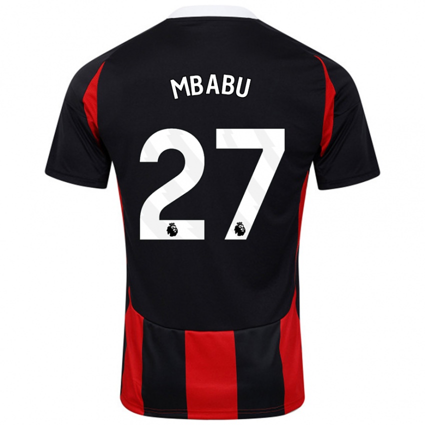 Kinder Kevin Mbabu #27 Schwarz Rot Auswärtstrikot Trikot 2024/25 T-Shirt Schweiz