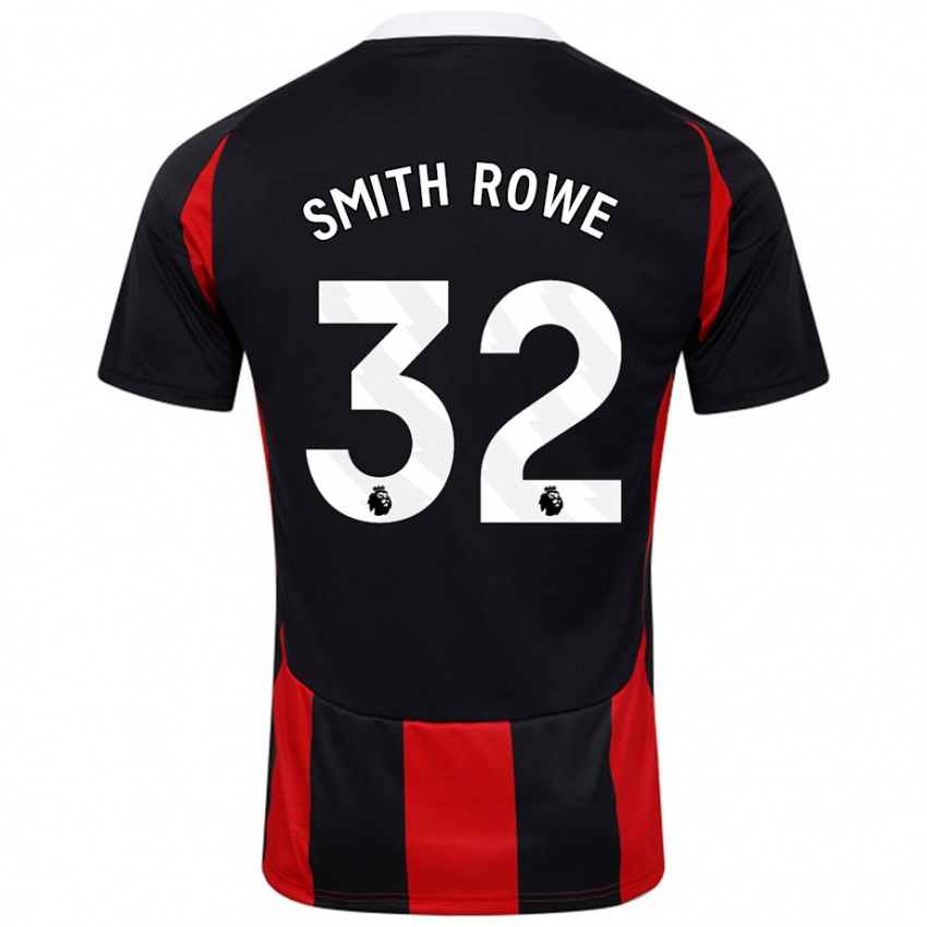 Kinder Emile Smith Rowe #32 Schwarz Rot Auswärtstrikot Trikot 2024/25 T-Shirt Schweiz