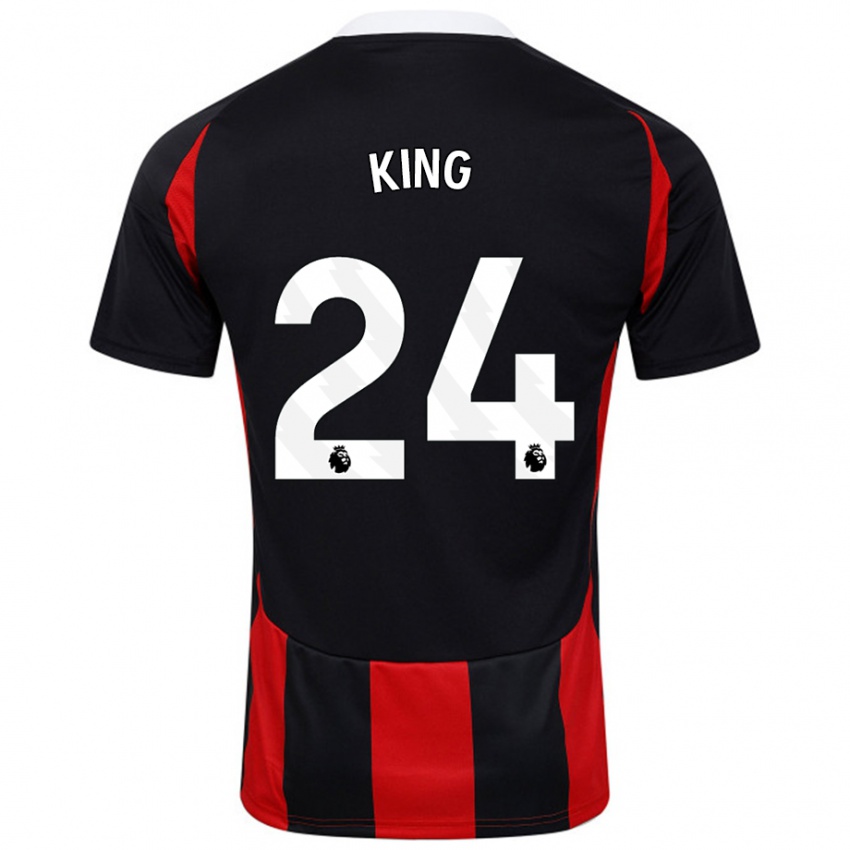 Kinder Joshua King #24 Schwarz Rot Auswärtstrikot Trikot 2024/25 T-Shirt Schweiz