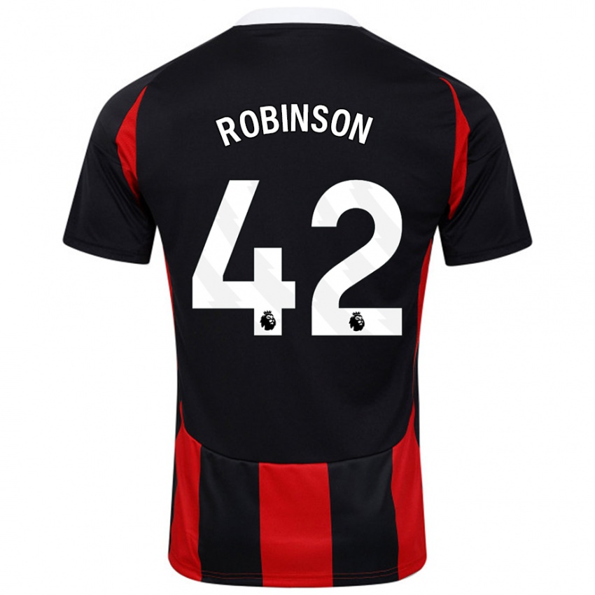 Kinder Charlie Robinson #42 Schwarz Rot Auswärtstrikot Trikot 2024/25 T-Shirt Schweiz