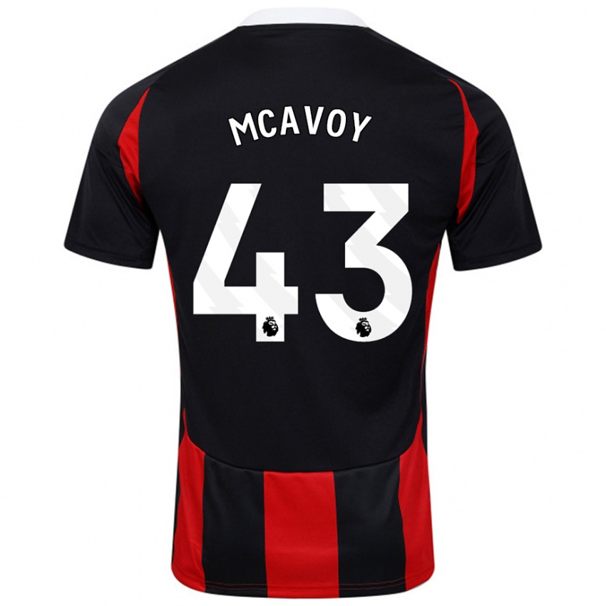 Enfant Maillot Connor Mcavoy #43 Noir Rouge Tenues Extérieur 2024/25 T-Shirt Suisse