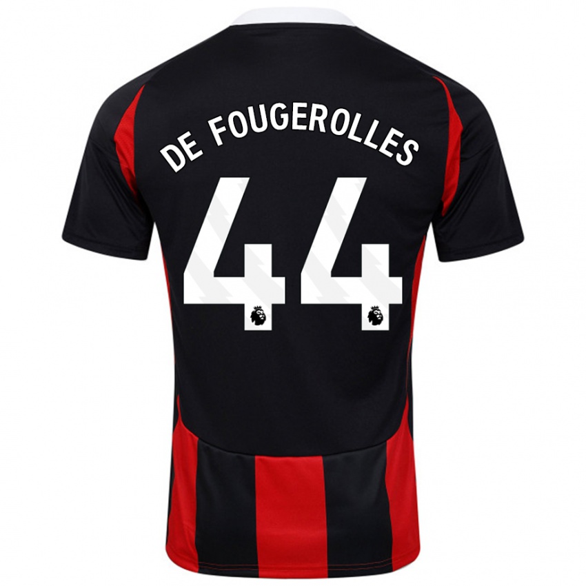 Kinder Luc De Fougerolles #44 Schwarz Rot Auswärtstrikot Trikot 2024/25 T-Shirt Schweiz