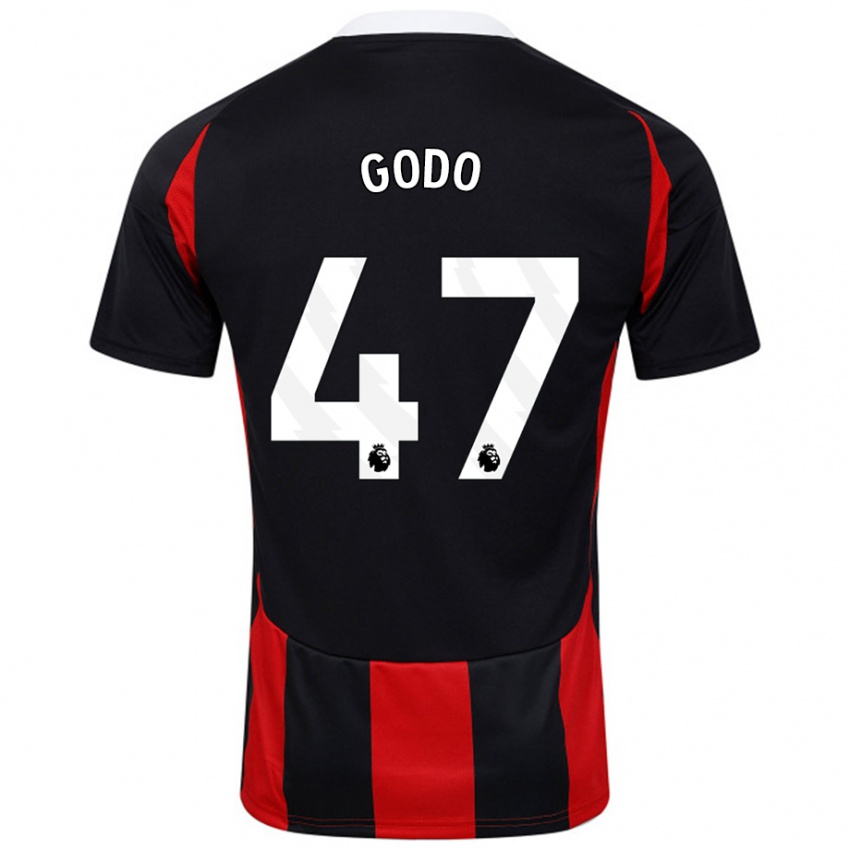 Kinder Martial Godo #47 Schwarz Rot Auswärtstrikot Trikot 2024/25 T-Shirt Schweiz