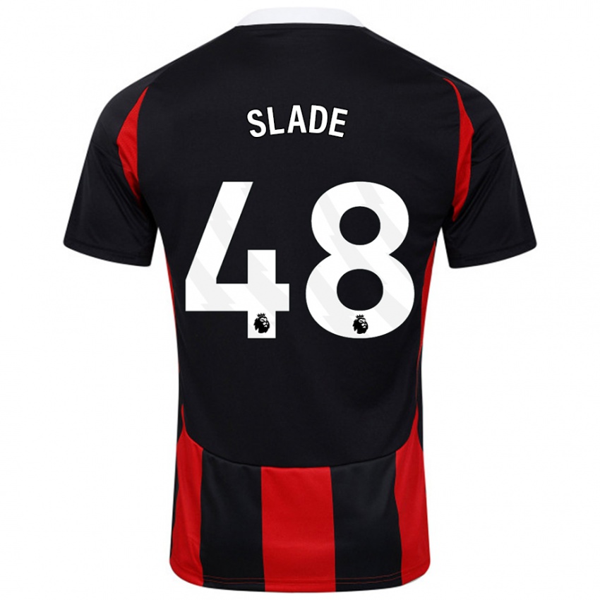 Kinder Bradley Slade #48 Schwarz Rot Auswärtstrikot Trikot 2024/25 T-Shirt Schweiz