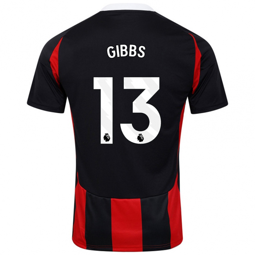 Kinder Frankie Gibbs #13 Schwarz Rot Auswärtstrikot Trikot 2024/25 T-Shirt Schweiz