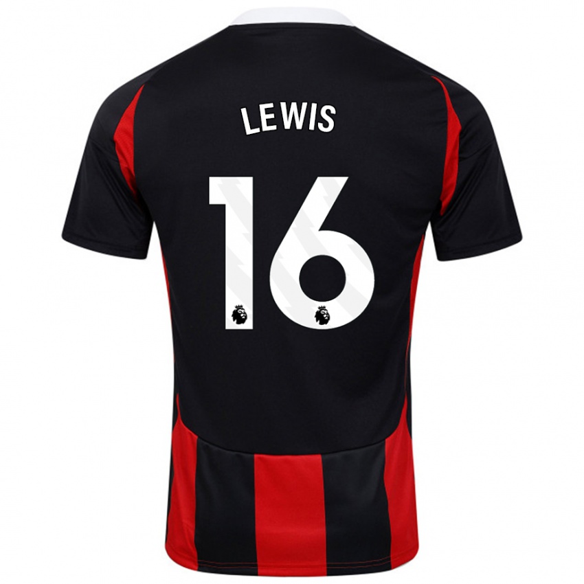 Kinder Milla Lewis #16 Schwarz Rot Auswärtstrikot Trikot 2024/25 T-Shirt Schweiz