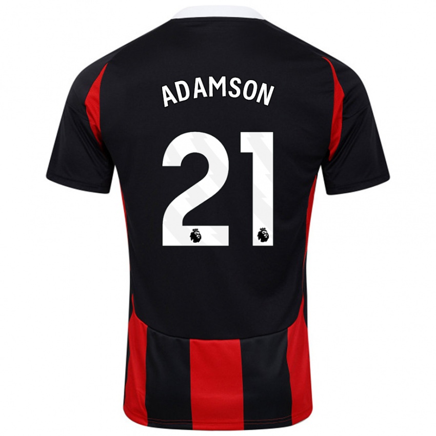 Kinder Sasha Adamson #21 Schwarz Rot Auswärtstrikot Trikot 2024/25 T-Shirt Schweiz