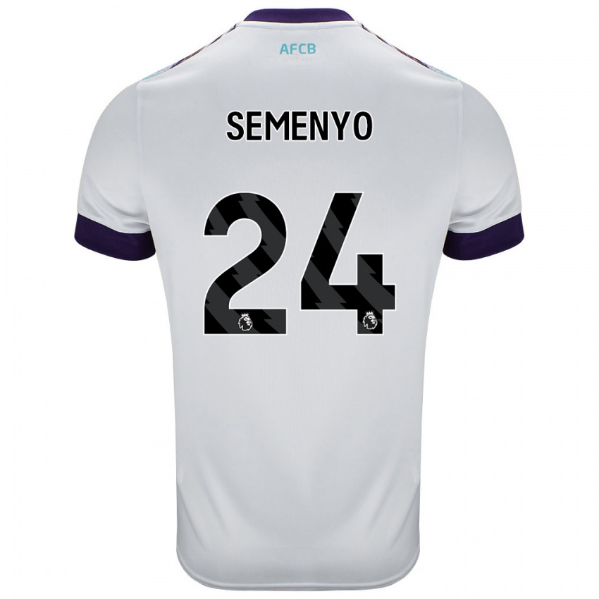 Kinder Antoine Semenyo #24 Weiß Grün Lila Auswärtstrikot Trikot 2024/25 T-Shirt Schweiz