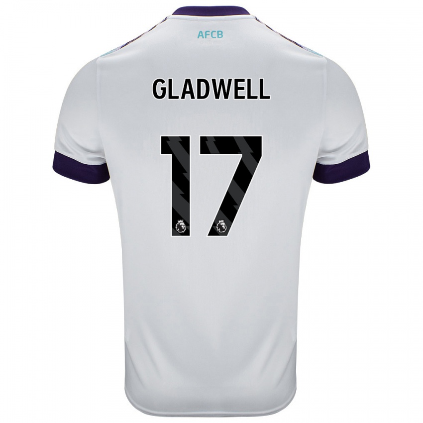 Kinder Molly Gladwell #17 Weiß Grün Lila Auswärtstrikot Trikot 2024/25 T-Shirt Schweiz