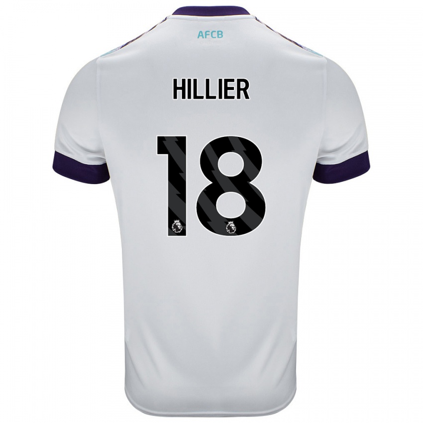 Kinder Gemma Hillier #18 Weiß Grün Lila Auswärtstrikot Trikot 2024/25 T-Shirt Schweiz