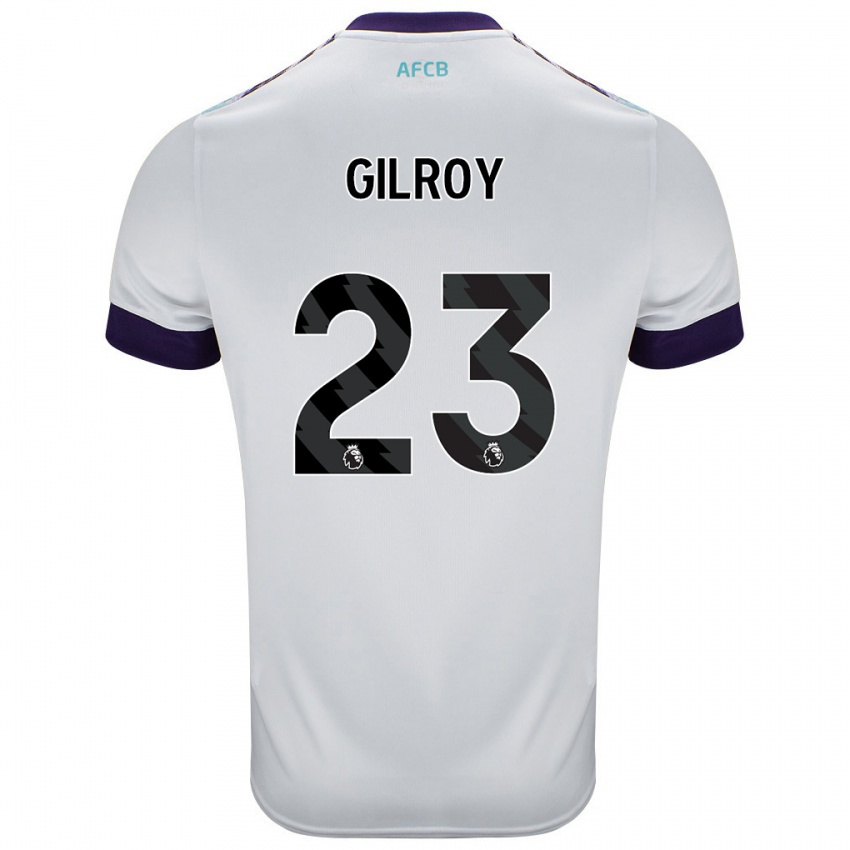 Kinder Chloe Gilroy #23 Weiß Grün Lila Auswärtstrikot Trikot 2024/25 T-Shirt Schweiz