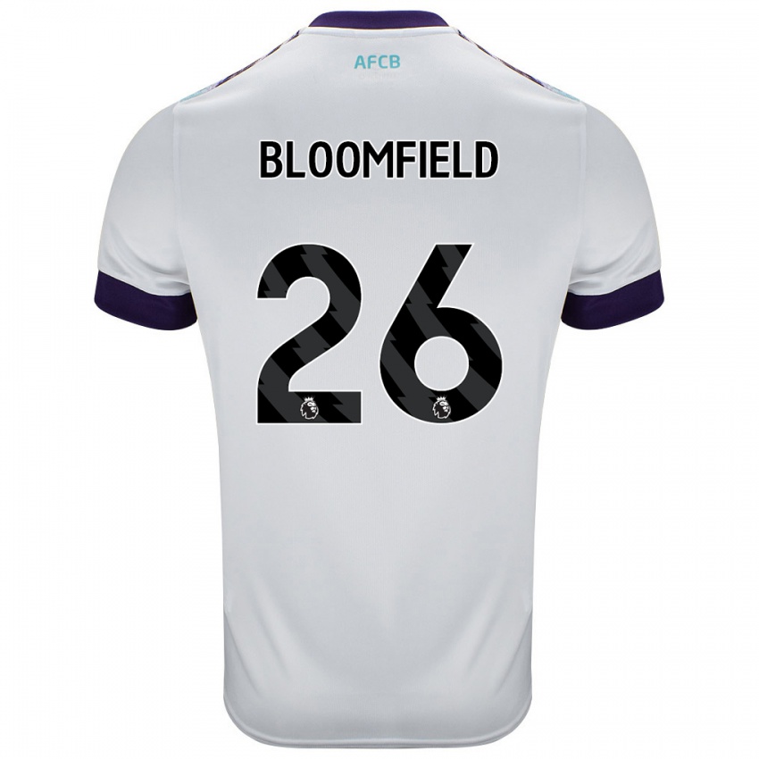 Kinder Erin Bloomfield #26 Weiß Grün Lila Auswärtstrikot Trikot 2024/25 T-Shirt Schweiz