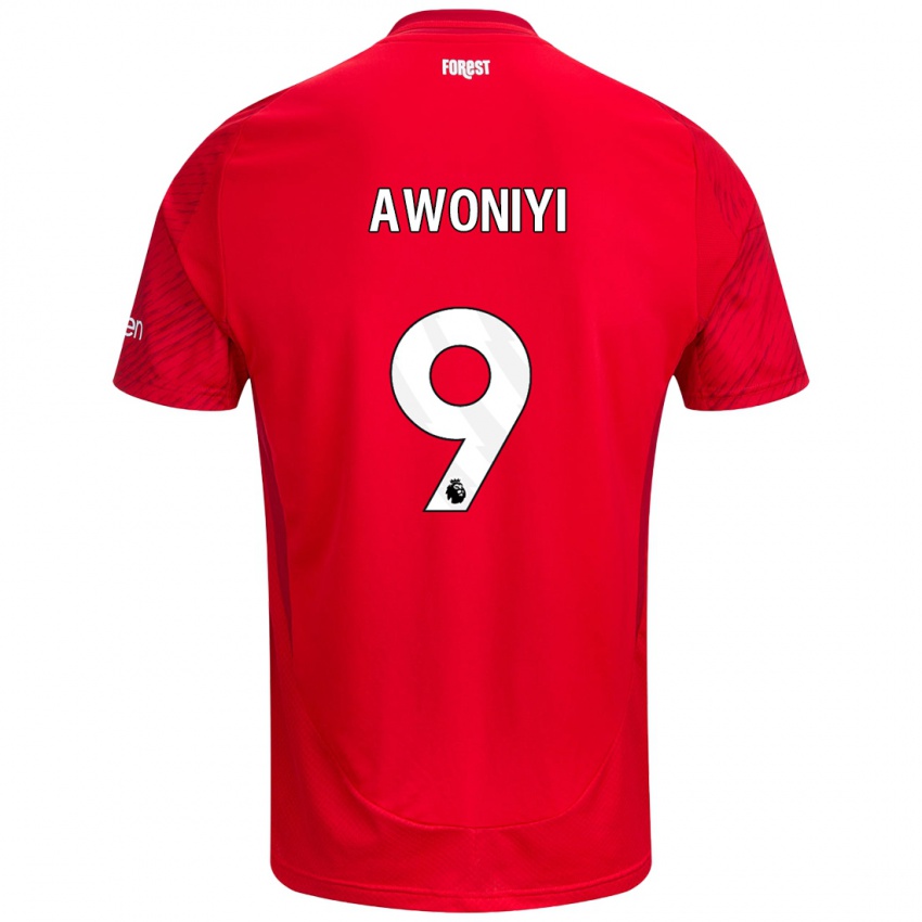 Herren Taiwo Awoniyi #9 Rot Weiß Heimtrikot Trikot 2024/25 T-Shirt Schweiz