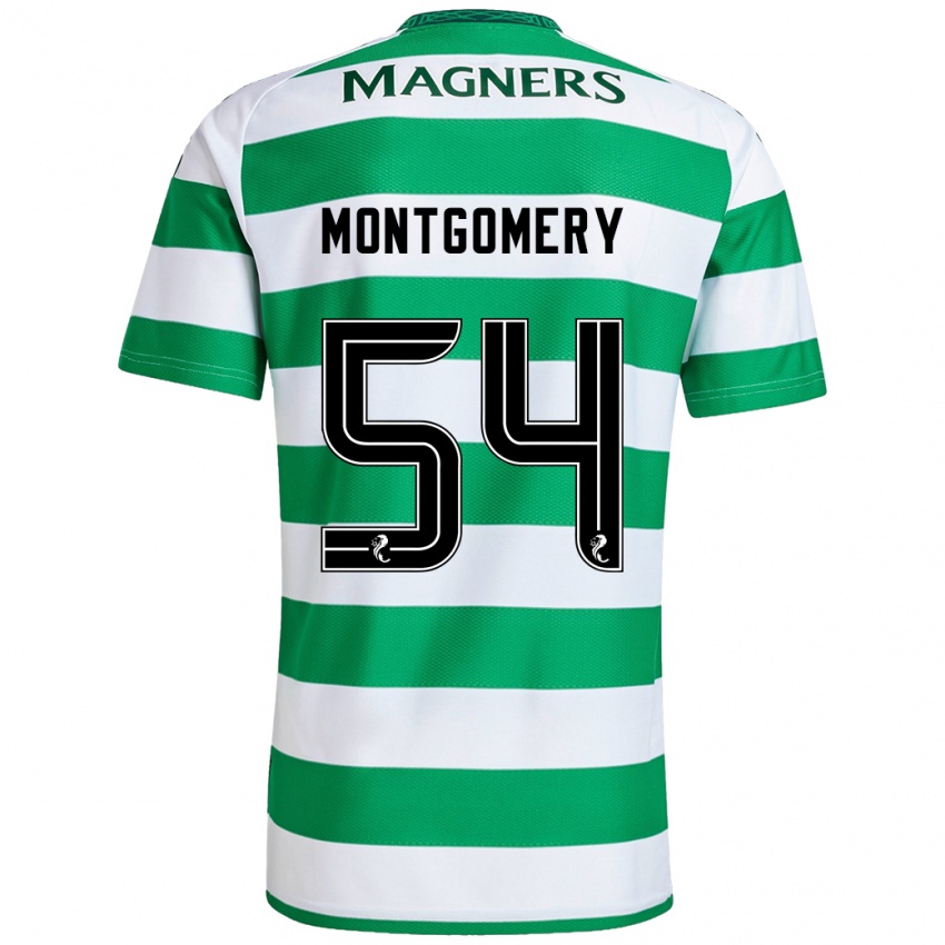 Herren Adam Montgomery #54 Grün Weiß Heimtrikot Trikot 2024/25 T-Shirt Schweiz