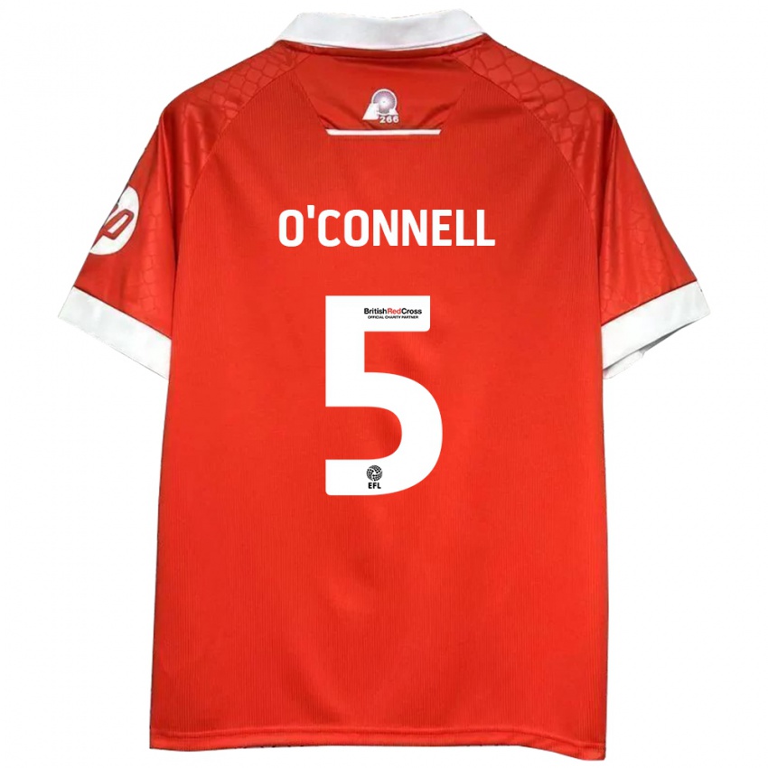 Herren Eoghan O'connell #5 Rot Weiß Heimtrikot Trikot 2024/25 T-Shirt Schweiz