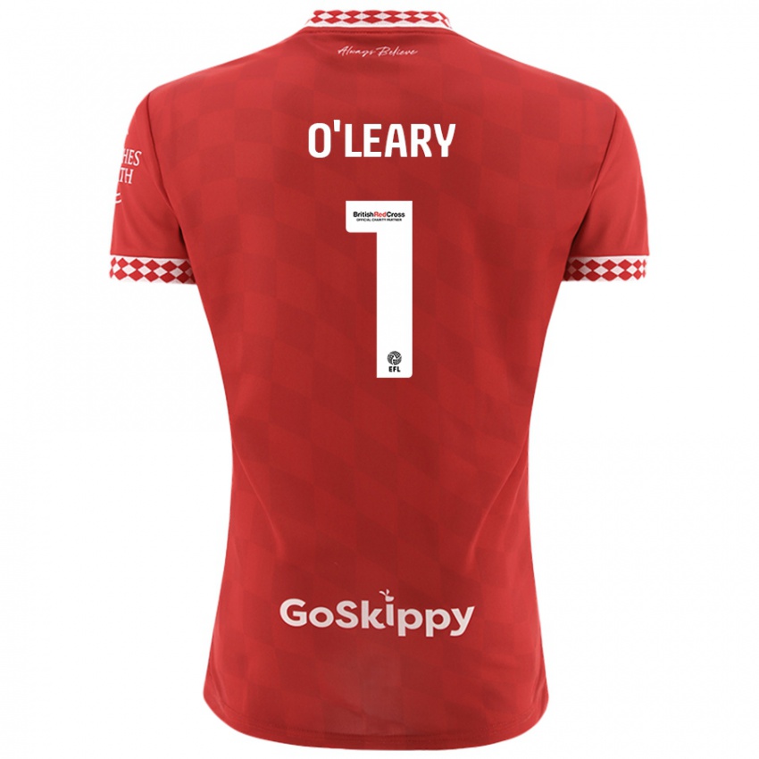 Herren Max O'leary #1 Rot Heimtrikot Trikot 2024/25 T-Shirt Schweiz