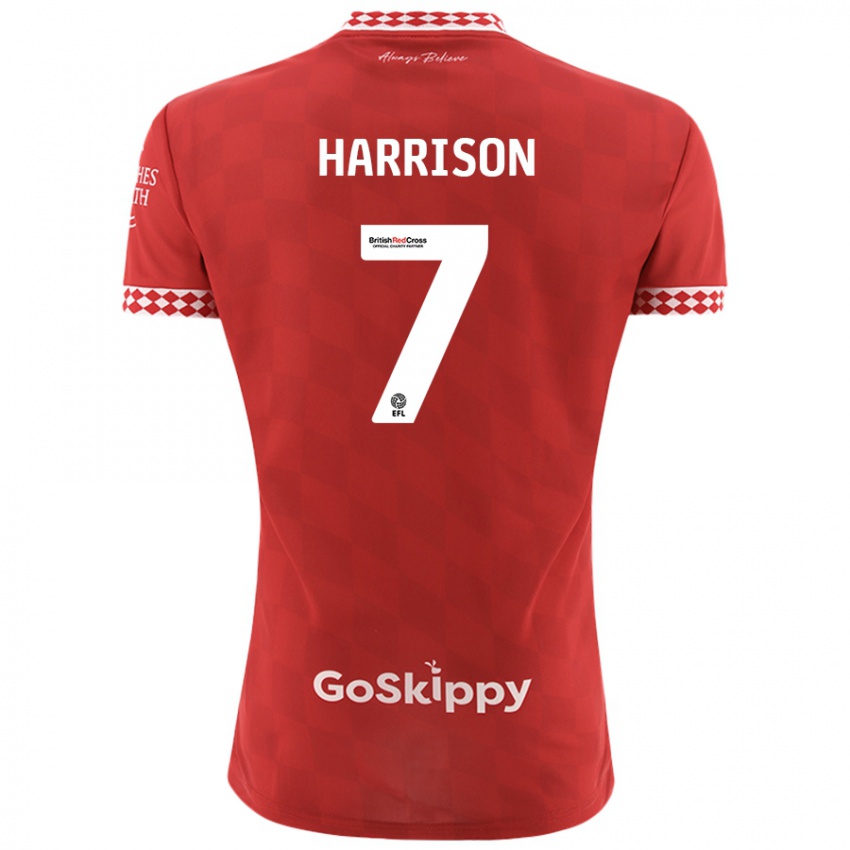 Homme Maillot Abi Harrison #7 Rouge Tenues Domicile 2024/25 T-Shirt Suisse