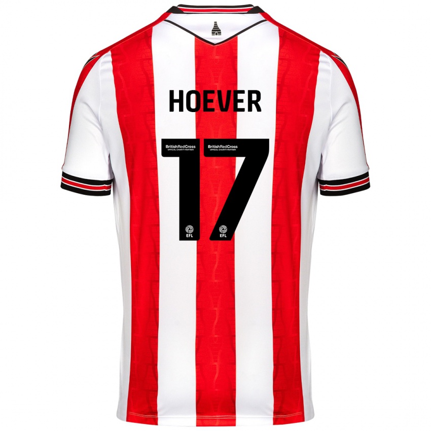 Herren Ki-Jana Hoever #17 Rot Weiß Heimtrikot Trikot 2024/25 T-Shirt Schweiz