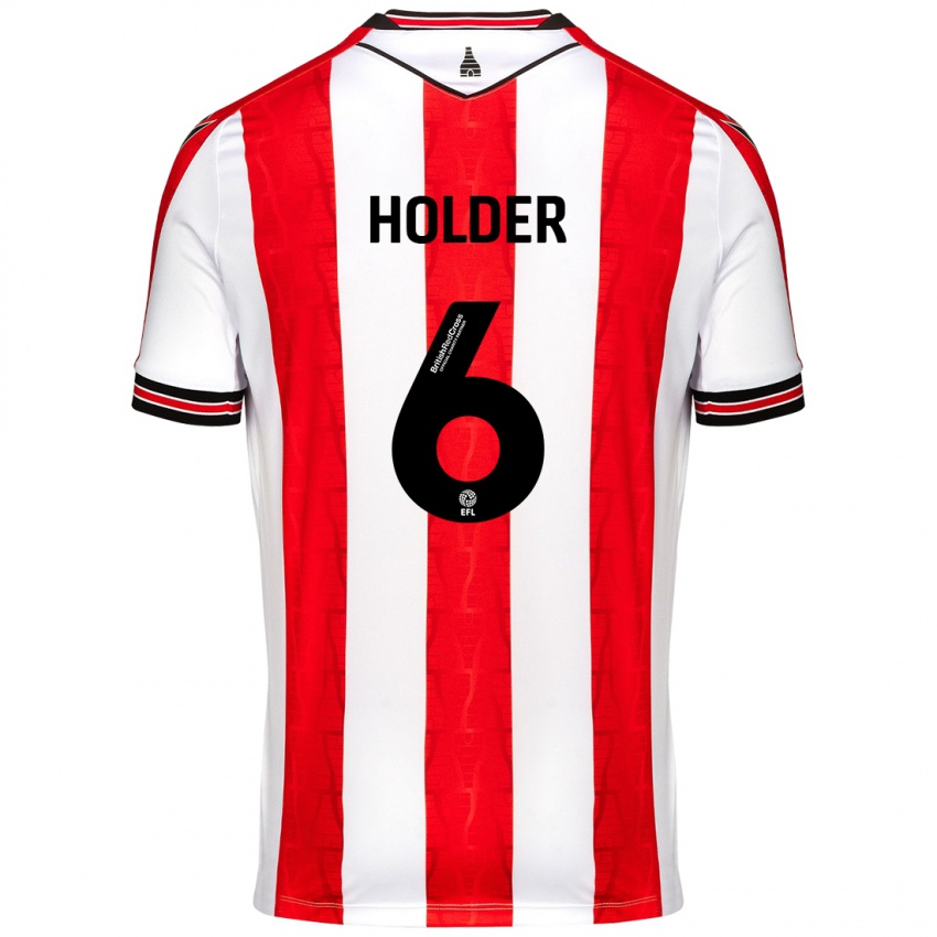 Herren Molly Holder #6 Rot Weiß Heimtrikot Trikot 2024/25 T-Shirt Schweiz