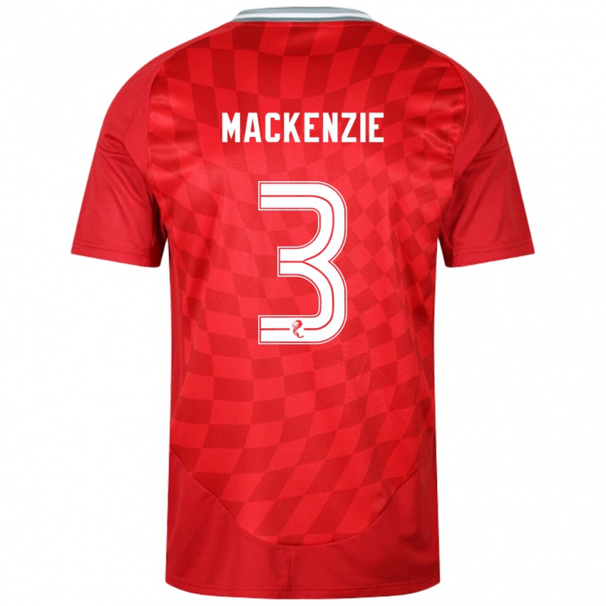 Herren Jack Mackenzie #3 Rot Heimtrikot Trikot 2024/25 T-Shirt Schweiz