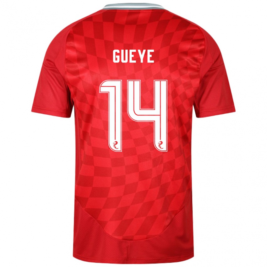 Homme Maillot Pape Habib Gueye #14 Rouge Tenues Domicile 2024/25 T-Shirt Suisse