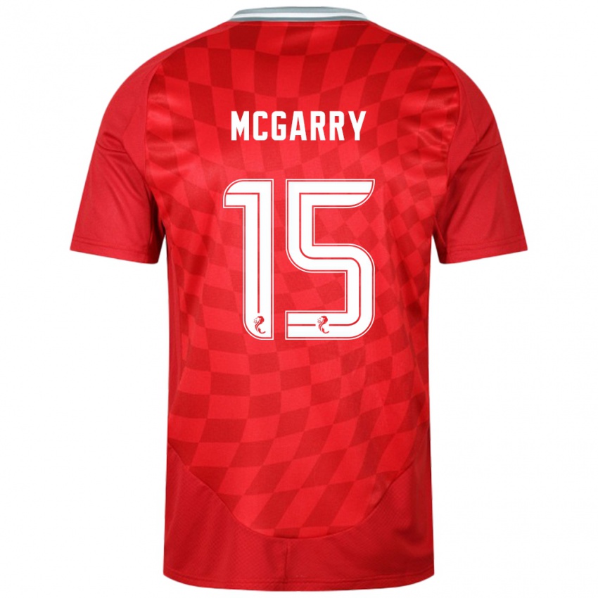 Homme Maillot James Mcgarry #15 Rouge Tenues Domicile 2024/25 T-Shirt Suisse