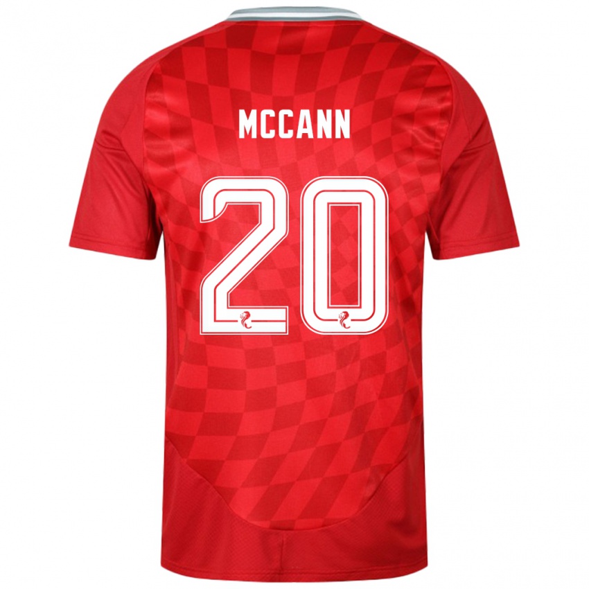 Homme Maillot Annalisa Mccann #20 Rouge Tenues Domicile 2024/25 T-Shirt Suisse