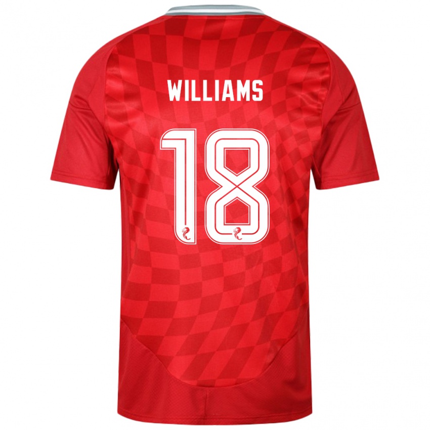 Homme Maillot Rhys Williams #18 Rouge Tenues Domicile 2024/25 T-Shirt Suisse