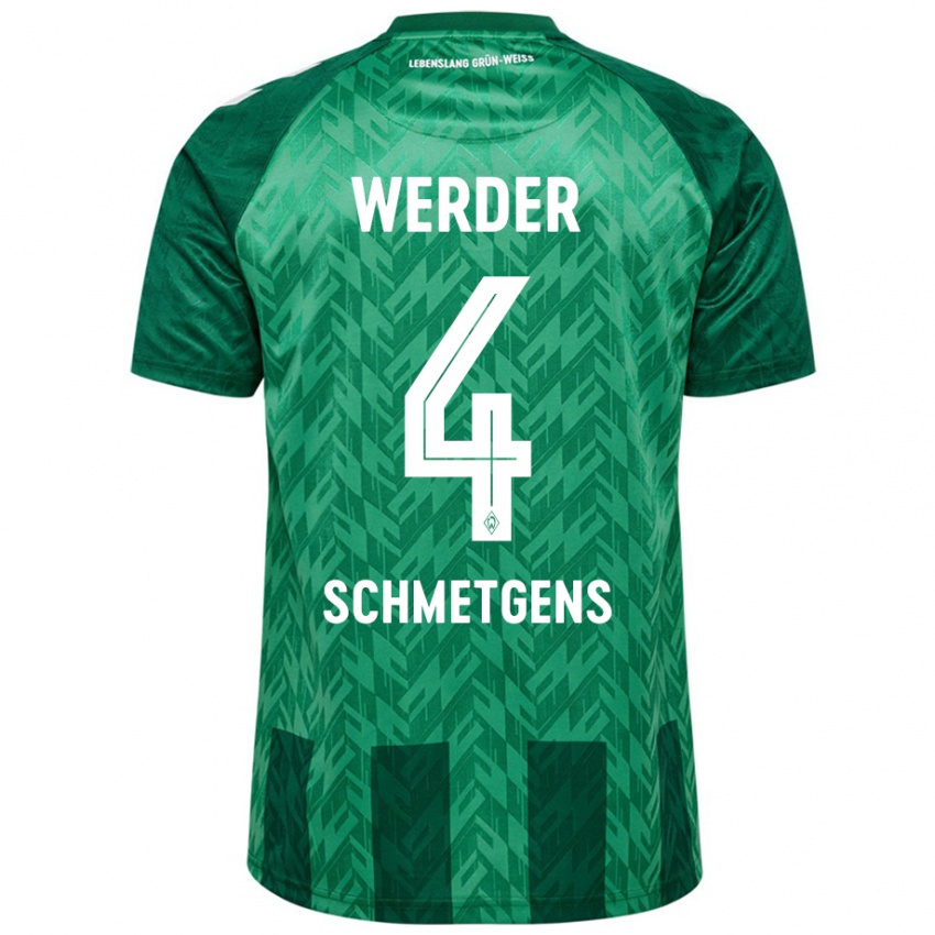 Herren Mick Schmetgens #4 Grün Heimtrikot Trikot 2024/25 T-Shirt Schweiz