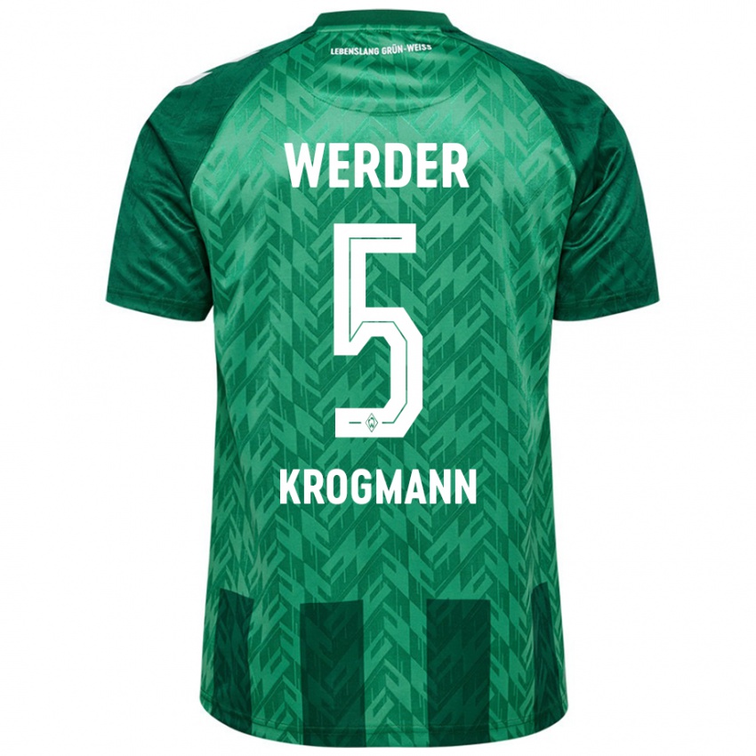 Herren Avid Krogmann #5 Grün Heimtrikot Trikot 2024/25 T-Shirt Schweiz