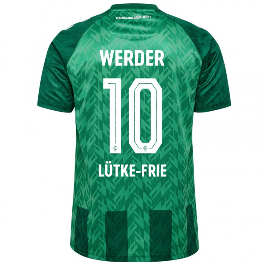 Herren Dennis Lütke-Frie #10 Grün Heimtrikot Trikot 2024/25 T-Shirt Schweiz