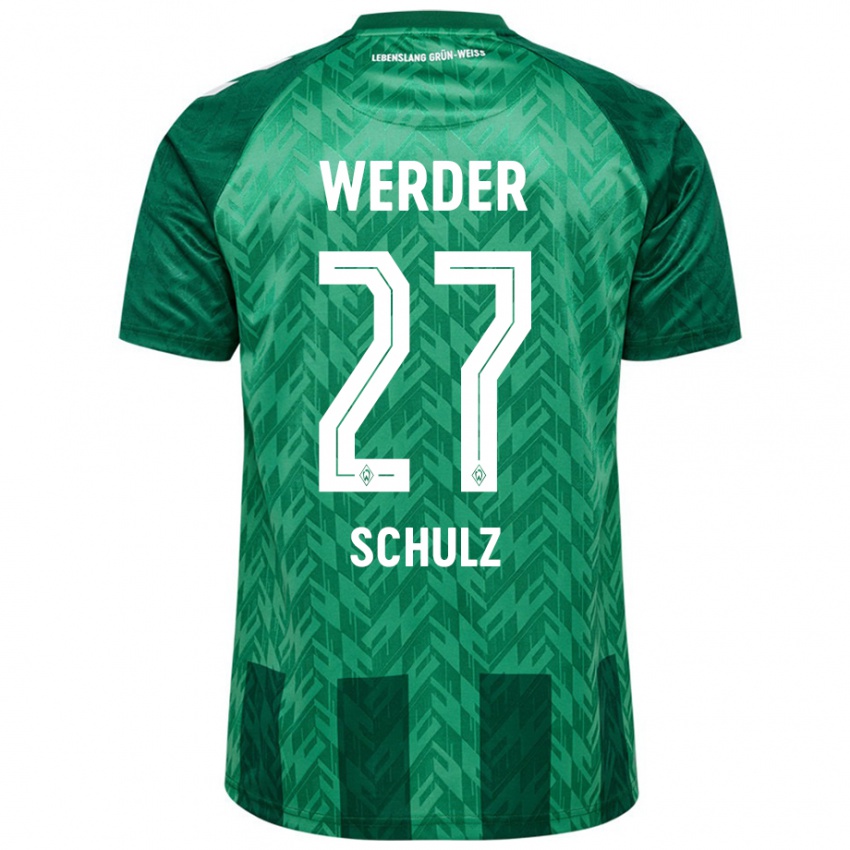 Herren Ole Schulz #27 Grün Heimtrikot Trikot 2024/25 T-Shirt Schweiz