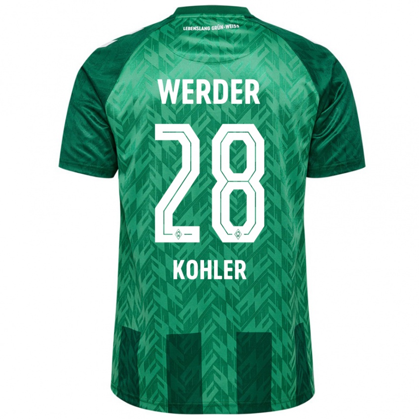 Herren Ethan Kohler #28 Grün Heimtrikot Trikot 2024/25 T-Shirt Schweiz