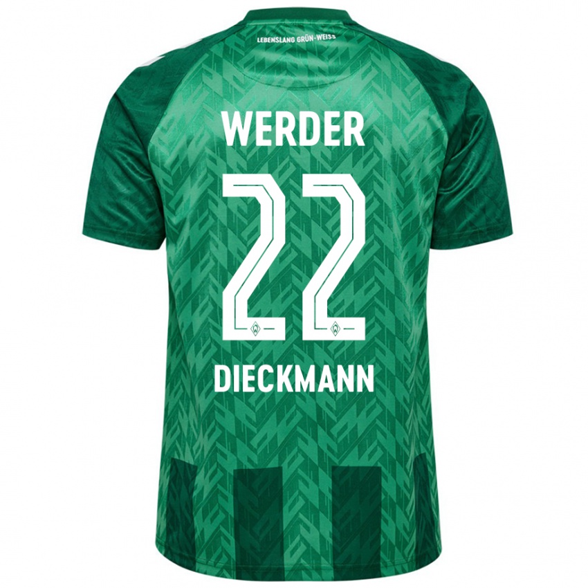 Herren Rieke Dieckmann #22 Grün Heimtrikot Trikot 2024/25 T-Shirt Schweiz