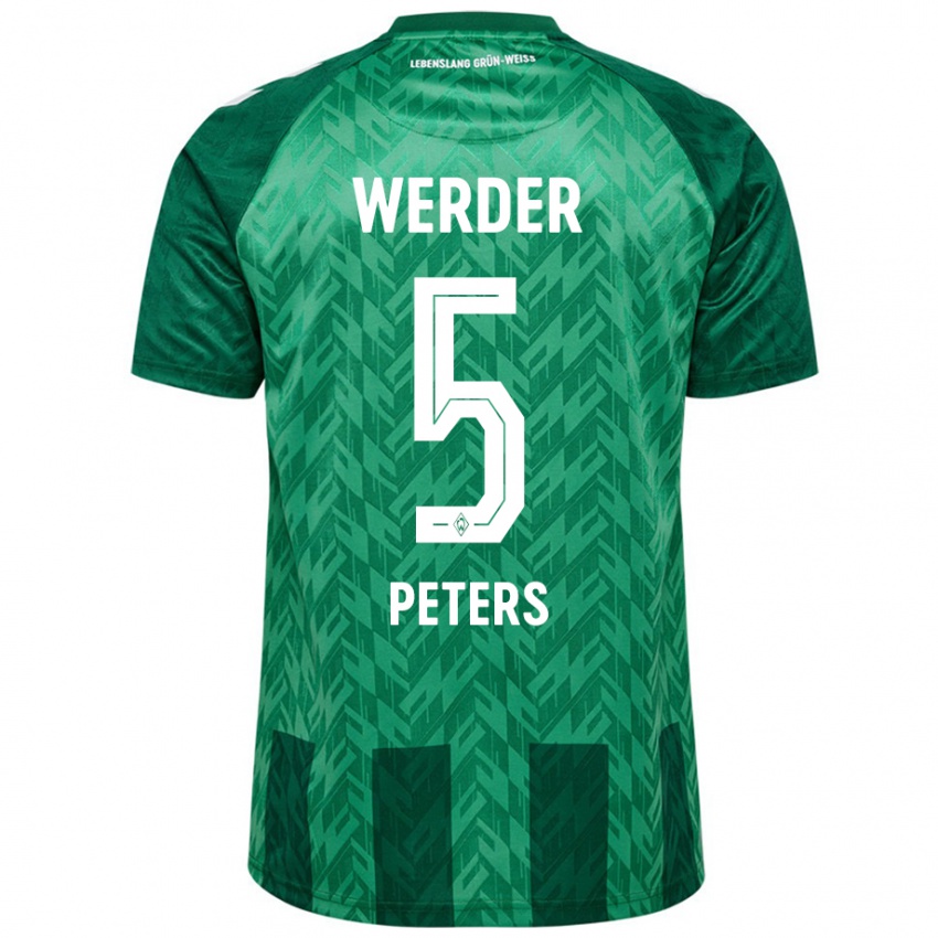 Herren Joshua Peters #5 Grün Heimtrikot Trikot 2024/25 T-Shirt Schweiz