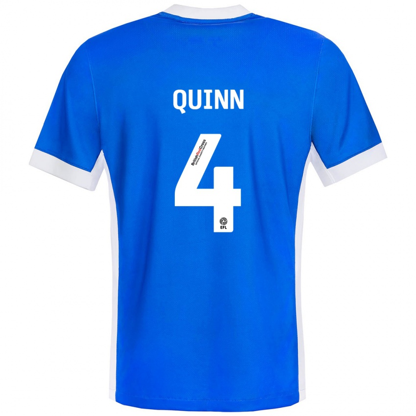 Homme Maillot Louise Catherine Quinn #4 Bleu Blanc Tenues Domicile 2024/25 T-Shirt Suisse