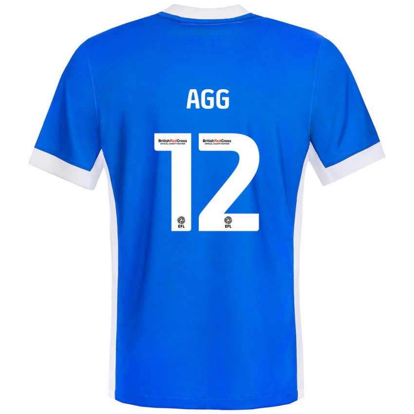 Herren Lily Agg #12 Blau Weiß Heimtrikot Trikot 2024/25 T-Shirt Schweiz